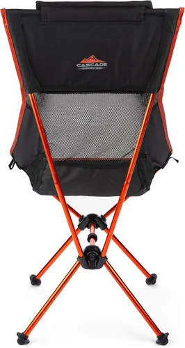 Vista 9 de Cascade Mountain Tech Silla de campamento ligera con respaldo alto al aire libre con reposacabezas y estuche de transporte - Negro