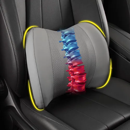 Vista 14 de Lofty Aim Almohada de apoyo lumbar para coche Malla 4d Negro