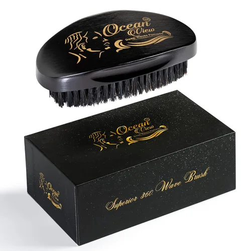 Vista 9 de OCEAN VIEW DEEP WAVES POMADE Cepillo ondulado de cerdas medianas + grasa de ondas 360