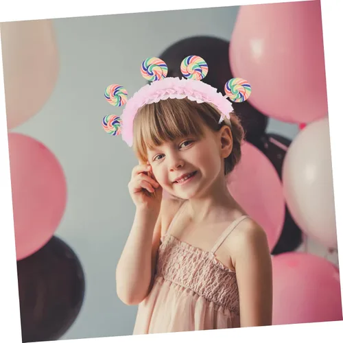 Vista 8 de Diadema de piruleta para cumpleaños, accesorios para el cabello, accesorios kawaii, diadema para niña de flores, accesorios para el cabello
