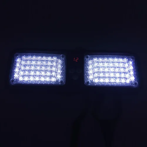 Vista 7 de Wecade® 86 luces LED estroboscópicas de protección solar, luces intermitentes de advertencia de emergencia para visera, máxima visibilidad con 12