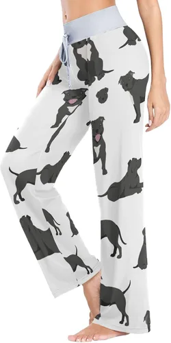 Vista 2 de Aflyko Pantalones de pijama para mujer, lindos pantalones de dormir