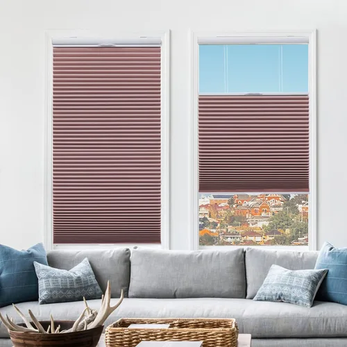 Vista 58 de Tonature Persianas Celulares de Tamaño Personalizado para Ventanas Cortinas Blackout sin Cordón Persianas Enrollables Protección UV Aislamiento