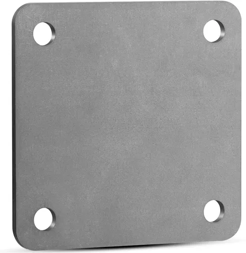 Vista 7 de 12 placas de acero A36 de 4 x 4 pulgadas con 4 agujeros laminados
