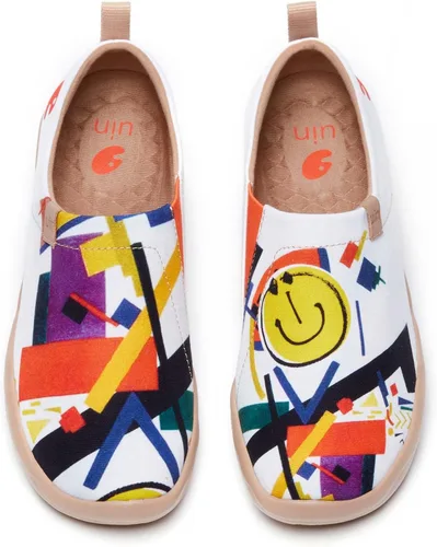 Vista 46 de UIN Mocasines casuales para mujer, de viaje, pintados, para caminar, ligeros, cómodos, de lona, tenis de moda