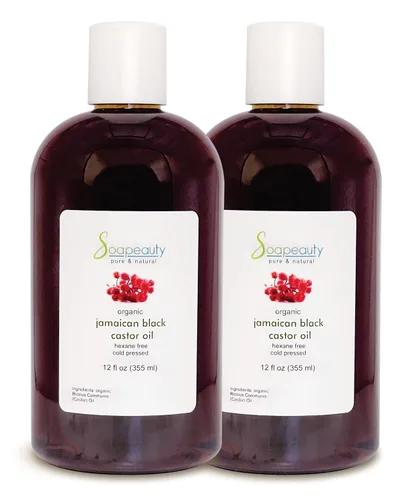 Vista 11 de Soapeauty Aceite de ricino negro jamaicano prensado en frío sin refinar Aceite de ricino negro natural 100% puro que promueve una piel y cabello