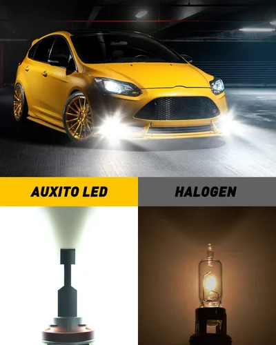 Vista 6 de AUXITO Bombilla LED antiniebla H11 H8 sin ventilador, 40 W 6000 lm de alto brillo, 6500 K blanco frío, chips LED CSP, bombillas antiniebla H16 H11