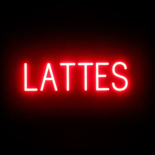 Vista 14 de SpellBrite Letrero de té Aspecto de letrero de té neón, luz LED azul, 13.1 x 6.3 pulgadas Ultra-Bright Click-Together Signage for Cafes, with