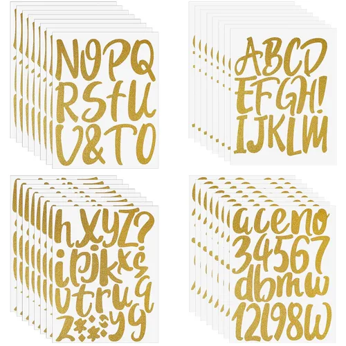 Vista 13 de 576 piezas de 8 hojas de calcomanías de letras de graduación, letras de vinilo autoadhesivas, calcomanías de números del alfabeto, calcomanías