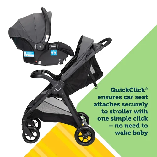 Vista 5 de Safety 1st Sistema de viaje Smooth Ride con cochecito y asiento de auto para bebés OnBoard FLX, combinación de recién nacido a niño pequeño, fácil