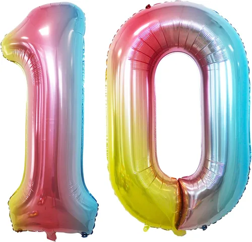 Vista 327 de Goer, conjunto de globos de papel aluminio para decoraciones de cumpleaños, globos de las letras de feliz cumpleaños y de números Oro