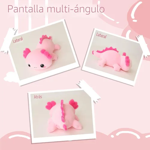 Vista 9 de SQEQE Peluche de ajolote con peso, animal de peluche de ajolote con peso, lindo juguete de almohada rosa suave, regalo para niños y adultos, 9.8