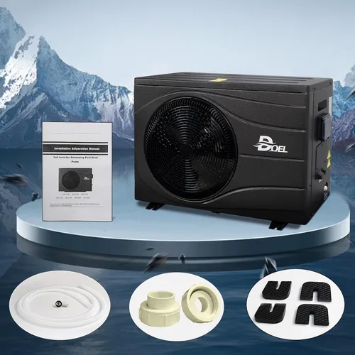 Vista 8 de DOEL Bomba de calor para piscina, 72000 BTU Inversor CC completo calentador de piscina para 15,000 galones sobre y en el suelo, calentador