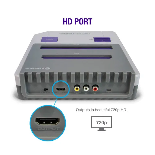 Vista 6 de Hyperkin RetroN 2 HD Gaming Console for NES Super NES Super Famicom Gray