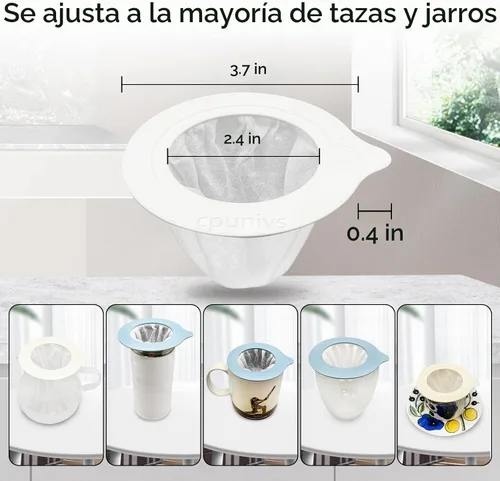 Vista 4 de Gotero portátil para verter sobre café, filtro de café reutilizable, cafetera para camping, cafetera de viaje (50, azul)