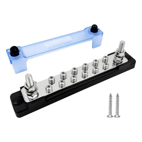 Vista 9 de LENKRAD Barras de autobús marinas M6 de 12 V, bloque de distribución de batería impermeable, bloque de terminales de alimentación de 150 A con 2