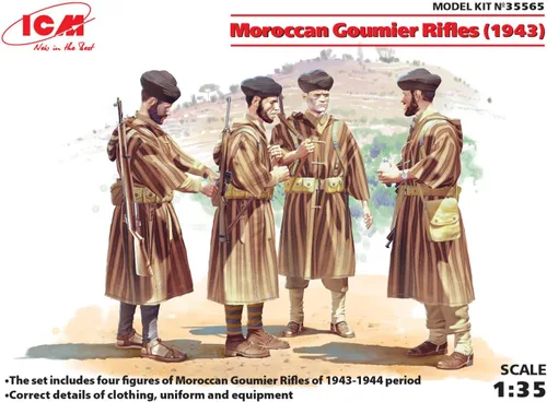 Vista 2 de ICM Models 1/35 Rifles Goumier marroquíes (1943) Kit