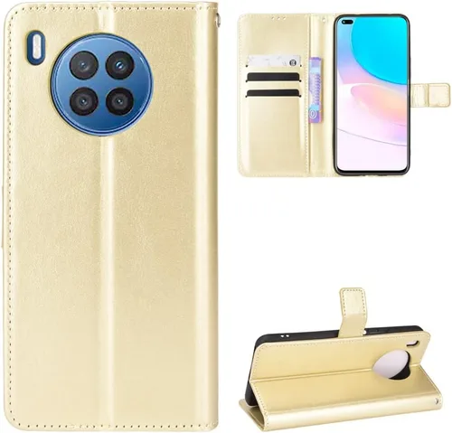 Vista 7 de Funda para Huawei Nova 8i Funda,Funda para Honor 50 Lite,Funda de cuero con tapa para Huawei Nova 8i NEN-L22F Funda Negro