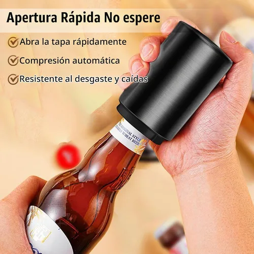 Vista 6 de Destapadores de Cerveza, abridor automático de botellas de cerveza, abrebotellas de cerveza con atrapador magnético de tapas, bares para el hogar