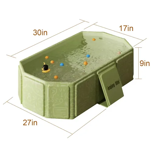Vista 5 de Bañera portátil y plegable para recién nacidos y niños pequeños, fácil de almacenar, ligera para el hogar y viajes, tinas plegables SpaceSaver