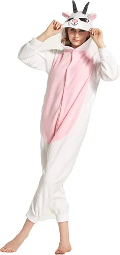 Vista 6 de Novedad disfraz de Halloween polar animal Cosplay cabra pijamas