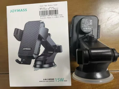 Vista 7 de JOYMASS Cargador inalámbrico de coche, soportes de teléfono para tu automóvil, soporte de teléfono de sujeción automática de 15 W, accesorios