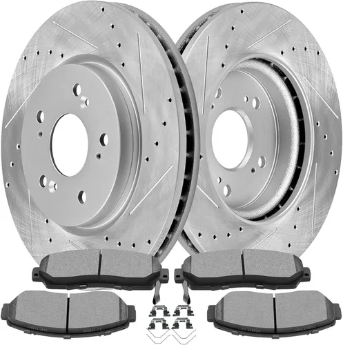 Vista 35 de SCITOO Kit de freno delantero Rotores de freno delantero y pastillas de freno de cerámica para Acura RSX 2003-2006