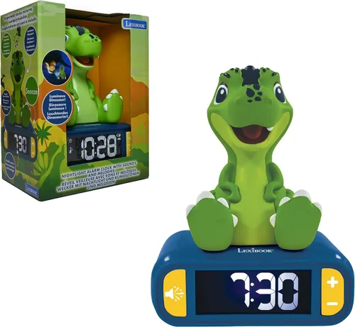 Vista 9 de LEXiBOOK, Vengadores de Marvel, Reloj despertador con luz nocturna de Los Vengadores, Sonidos y melodías, Pantalla LCD retroiluminada, Luminoso