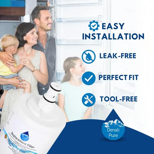 Vista 6 de Paquete de 2 filtros de agua de repuesto para refrigerador Whirlpool ED5GTFXKQ00, compatible con Whirlpool 8171413, 8171414 cartucho de filtro