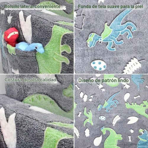 Vista 7 de Asou - Sofá infantil que brilla en la oscuridad, sofá plegable para jugar
