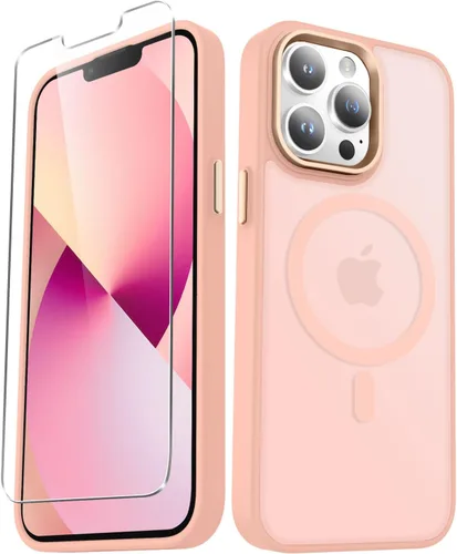 Vista 39 de YENAPOON Funda magnética mate para iPhone 11 con 1 protector de pantalla, compatible con Magsafe, translúcida esmerilada, delgada, a prueba