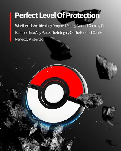 Vista 2 de OLCLSS Case for Pokémon GO Plus + 2023,Premium Silicone,Sweatproof, Classic Color,Matching Design with Portable Wrist Strap (Black)