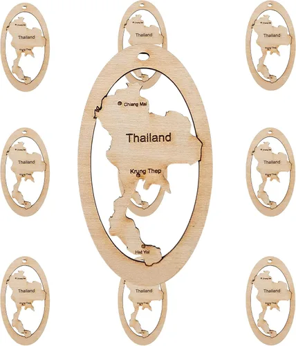 Vista 4 de Thailand Ornament, Thailand Souvenir, Travel Themed Christmas Ornaments, Gifts for Travelers