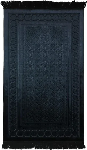 Vista 6 de Modefa Alfombra de Oración de Terciopelo – Alfombra Turca de Felpa Suave Janamaz Sajada Carpet para Hombres y Mujeres - Tapete de Oración Liso