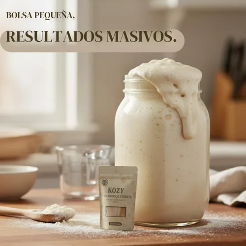 Vista 4 de Cultivo básico de masa madre - Levadura seca silvestre deshidratada para hornear pan artesanal casero - Orgánico, sin OMG, fresco, duradero y apto