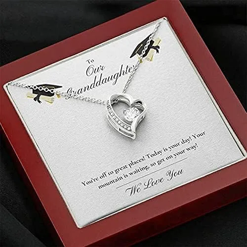Vista 4 de Collar con colgante Felicitaciones por tu graduación para nieta, regalo para cumpleaños, Navidad, día de San Valentín, día de la madre, collar