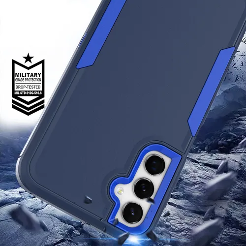 Vista 2 de Asuwish Funda para Samsung Galaxy A24 4G/5G con protector de pantalla de vidrio templado y accesorios híbridos de doble capa para celda, dura