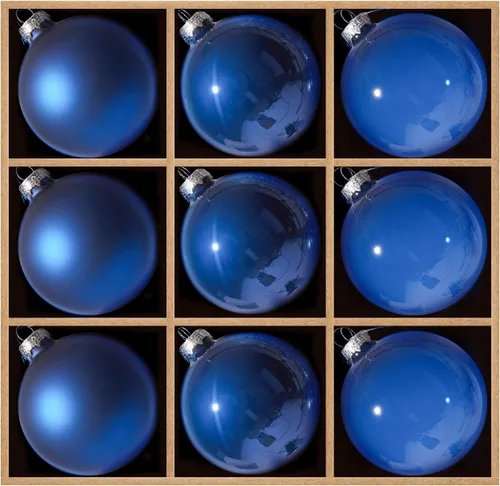 Vista 8 de DN DECONATION Adornos de Navidad de cristal negro, bolas de Navidad colgantes de 3.15 pulgadas para decoración del árbol de Navidad, juego de 9