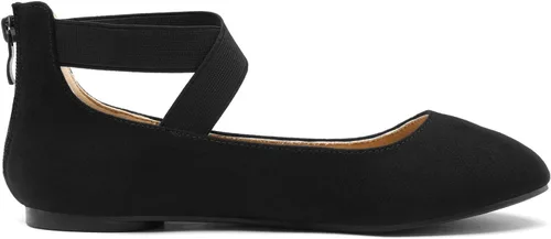 Vista 2 de Dream Pairs - Zapatos planos cómodos y de moda para mujer, con correas elásticas para el tobillo