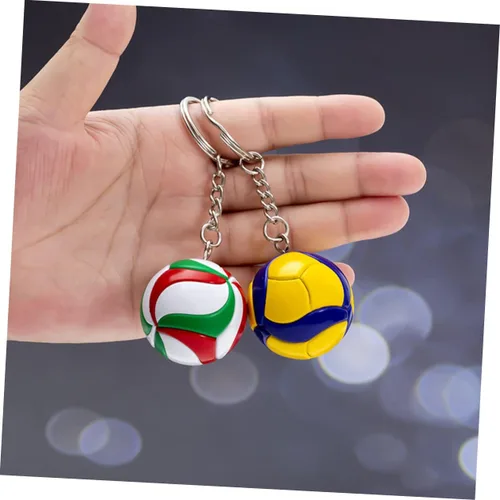 Vista 7 de Veemoon 3 llaveros de voleibol portátiles, colgantes decorativos para mochilas, accesorios exquisitos para bolsas para estudiantes y amantes
