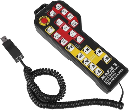 Vista 5 de ViaGasaFamido Generador de pulsos de volante CNC, motor paso a paso, máquina de grabado CNC, controlador manual, conector USB, control de 4 ejes