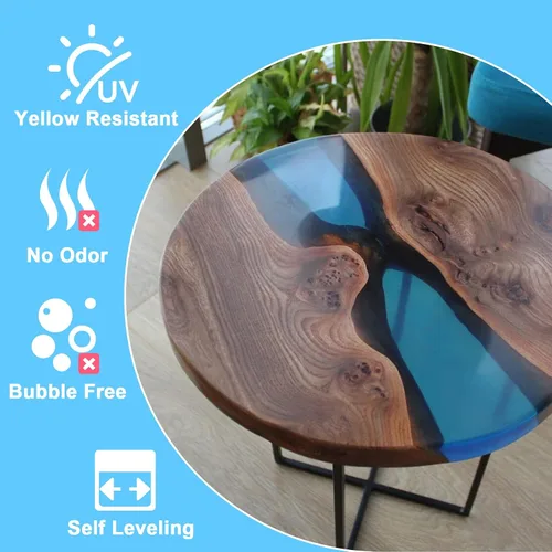 Vista 3 de Resina epoxi – Kit de resina de 32 onzas, kit de resina epoxi transparente, sin amarillamiento y sin burbujas para arte, manualidades, joyería