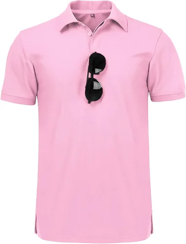Vista 2 de LLdress Polo de golf para hombre, manga corta, casual, para verano, deportes al aire libre, camiseta de tenis