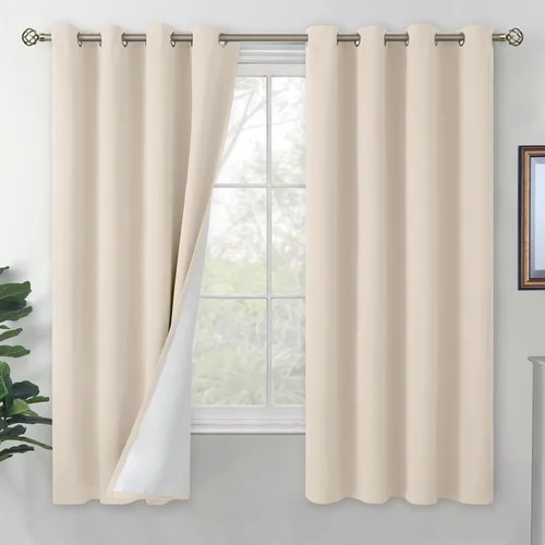 Vista 10 de BGment - Cortinas blackout blancas para dormitorio de 84 pulgadas de largo, juego de 2 paneles, cortinas para dormitorio con aislamiento térmico