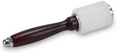 Vista 3 de Martillo de tallado de cuero, mazo con mango de madera, martillo de nailon para tallado en cuero, mazo de artesanía en cuero, mango de madera