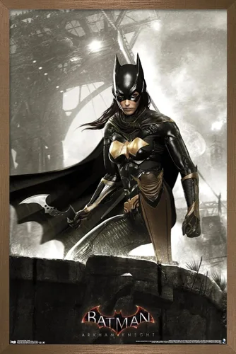 Vista 16 de Trends International DC Comics Video Game-Arkham Knight-Batgirl - Póster de pared, 14.72 x 22.37 pulgadas, versión enmarcada de madera de granero