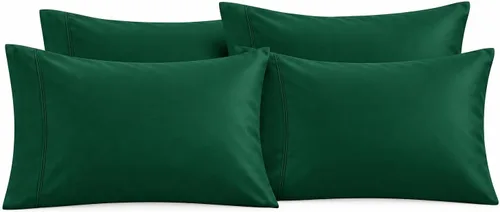 Vista 24 de Juego de 2 fundas de almohada estándar de 1000 hilos, 100% algodón egipcio, fundas de almohada 01. blanco