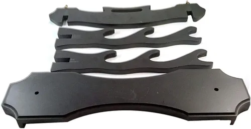 Vista 2 de Base de madera de 3 capas Samurai espada Katana Wakizashi mesa soporte soporte de exhibición