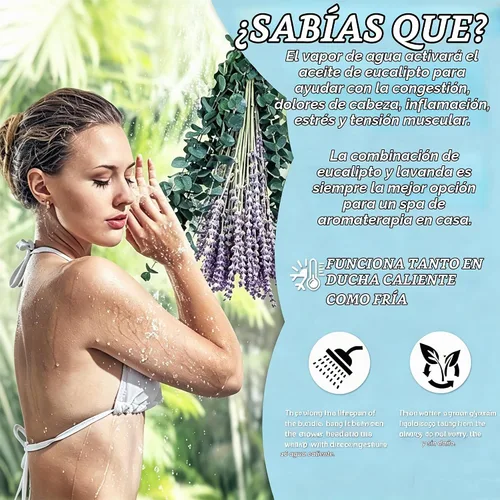 Vista 3 de Paquete de 110 unidades de eucalipto seco y lavanda y bolsita para colgar