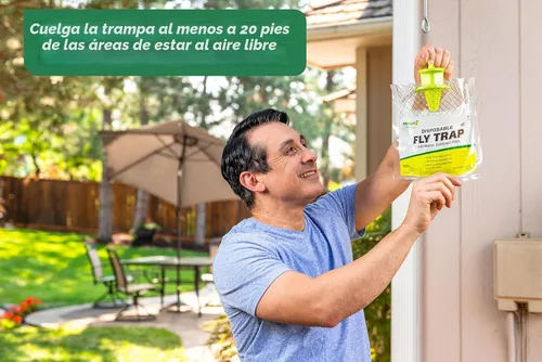 Vista 5 de RESCUE! Trampa para moscas colgante desechable para exteriores - 2 trampas